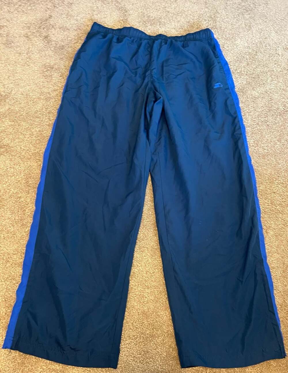 Vintage 90s Starter Navy Blue lined track pants Men's Large